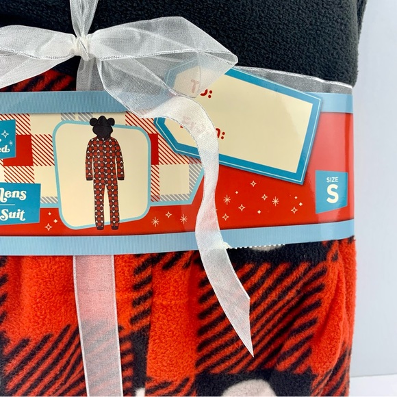 NWT Men’s Small Disney 100 Mickey Mouse Union Suit W/Ears Fleece Winter Pajamas - Picture 3 of 8